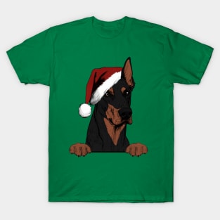 Christmas Doberman Pinscher T-Shirt